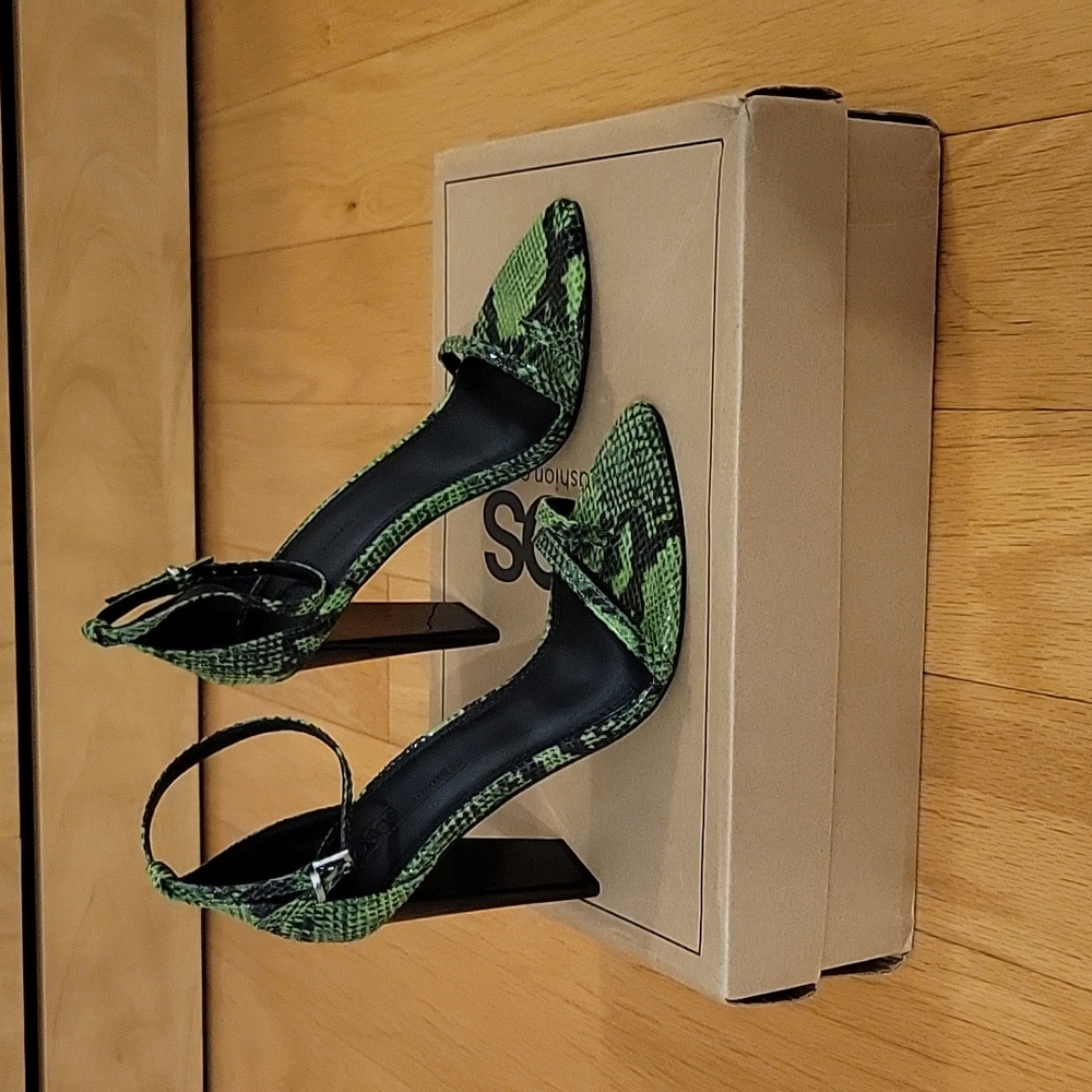ASOS Green Snakeskin Heels